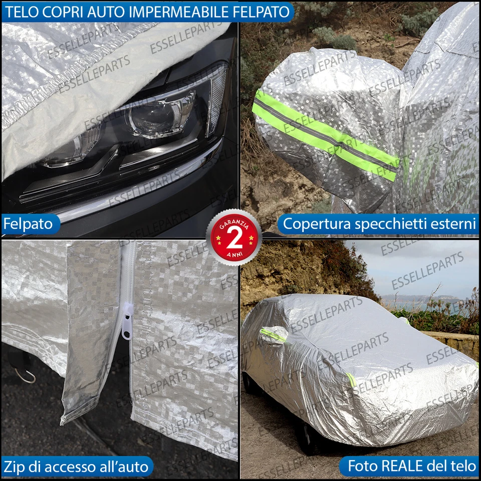 TELO COPRI AUTO COPRIAUTO VW T-ROC T ROC TROC IMPERMEABILE ANTIGRAFFIO FELPATO - Immagine 2 di 4