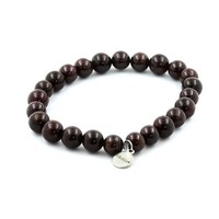 Steine Und Mineralien. Granat Perlen Armband 8 Mm. Hergestellt In Frankreich.