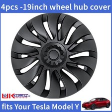 fit Tesla Model Y 4 x 19" Wheel Covers Cover Hub Cap 2019+ No logo UK