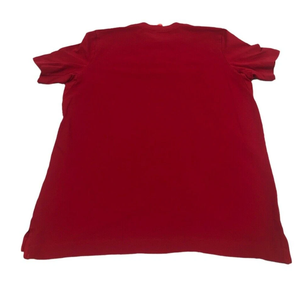 NIKE Red Tag Henley Two Button Single Stitch USA Logo Red Size Large RARE VTG - Image 2 of 4