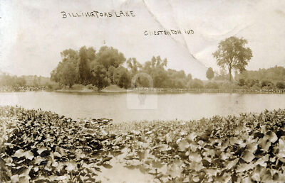 Billingtons Lake 1908 Chesterton IN Indiana RPPC Photo Postcard COPY