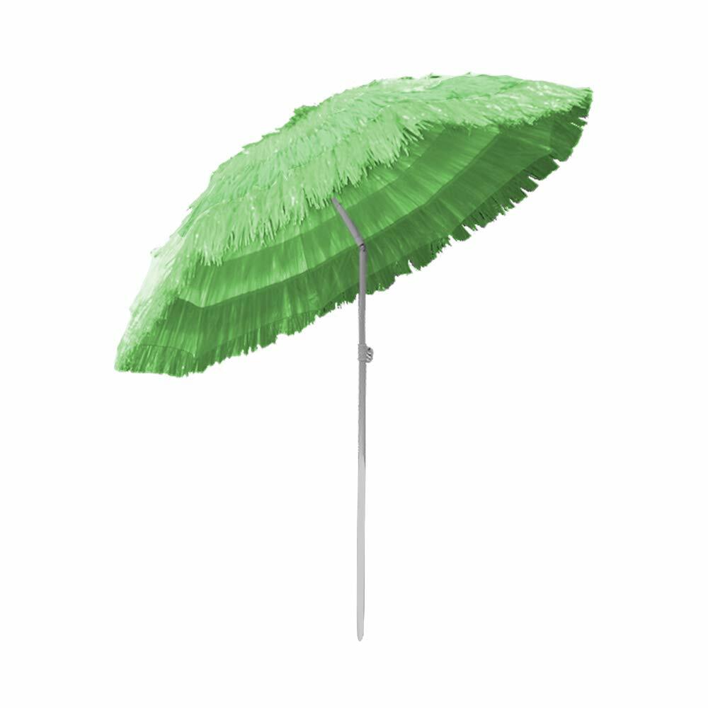 Green Hawaiian Parasol Patio Garden Beach Umbrella Sun Shade Protection Tilting