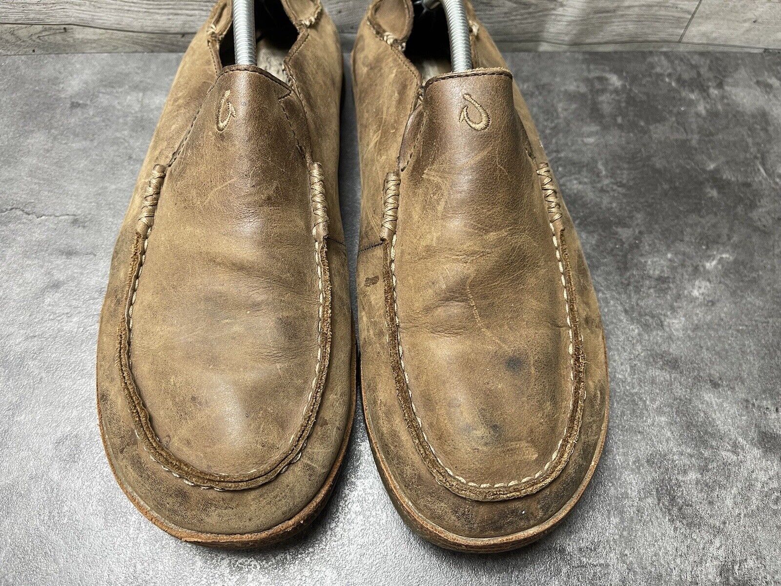 Olukai Moloa Men Shoes Brown 12 M Leather Slip On… - image 5