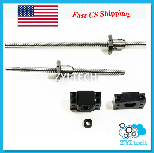 ZYLtech Precision (TRUE C7) Ball Screw 12mm 1204 w/ BF/BK10 End Support - 250mm - Afbeelding 1 van 4