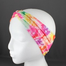 Tie Dye turban twist knot fabric stretch headband turband hair head band wide