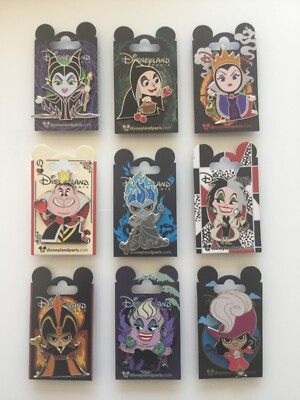 Disneyland Paris Disney Pins Evil Cuties Full Set alle 9 Stück