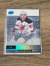 2016-17 Upper Deck Premier Rookies Blue Spectrum R22 John Quenneville Auto /5