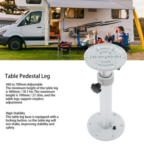 RV Table Stand Table Legs Adjustable 360° Swivel for RV Campervans Boats Yachts - Picture 3 of 18