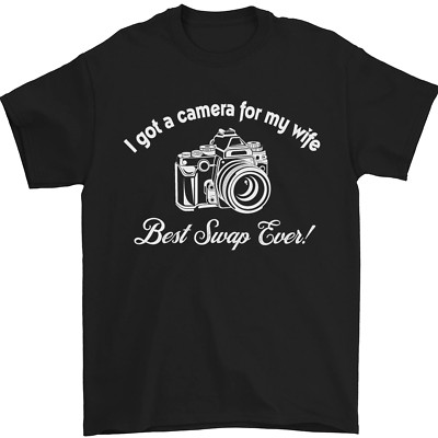 Kamera für meine Frau Fotografie Fotograf Herren T-Shirt 100% Baumwolle