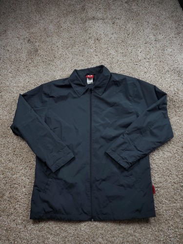 Giacca a vento Oakley vintage uomo grande nera full zip manica lunga Y2K