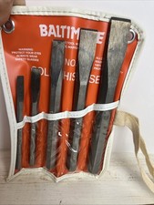 Vintage BALTIMORE Tools 5 pc Cold Chisel Set No. 900 Made in USA COMPLETE