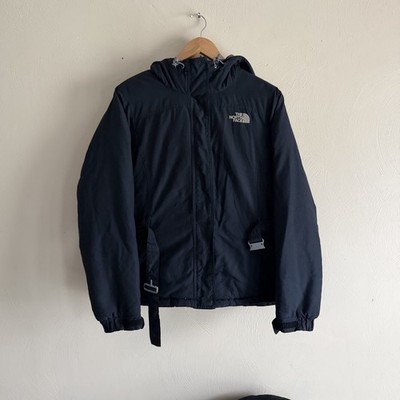 Womens The North Face Black HyVent Goose Down Jacket Coat Sz M 