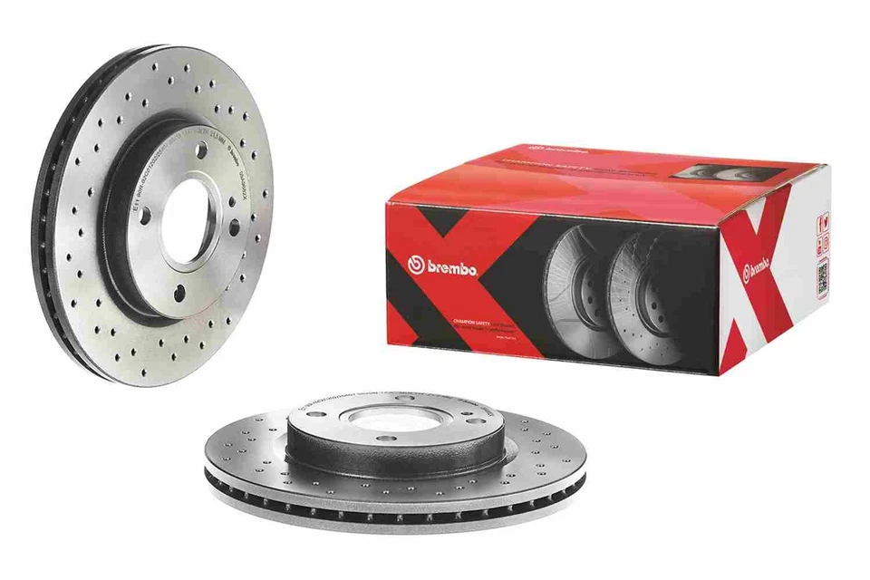 2x BRAKE DISC 09.A968.2X FOR FORD AUSTRALIA M1JE 1.0L 3cyl FIESTA Hatchback 1.6L - Image 3 of 4