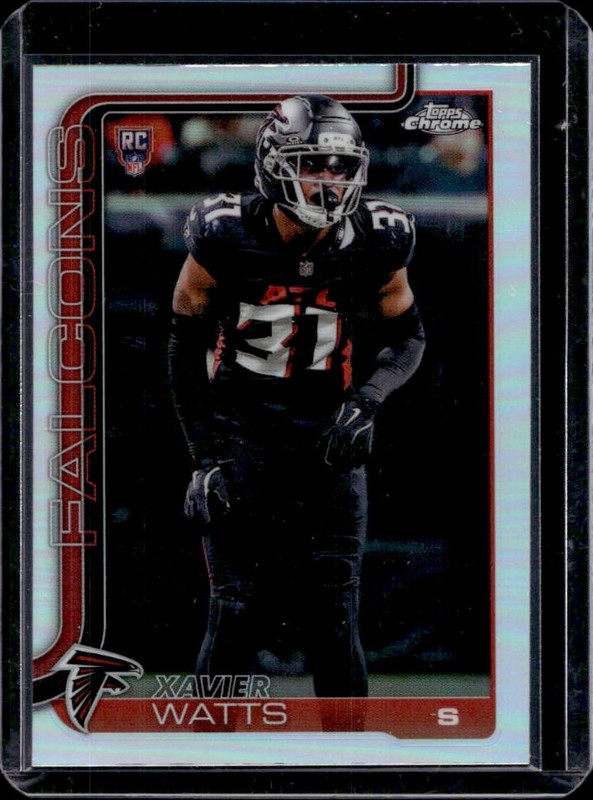 2025 Topps Chrome Xavier Watts RC Refractor #393 Falcons Rookie