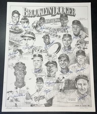 1955 World Champion Brooklyn Dodgers 16x20 Signed by 16 – JSA LOA #253/300