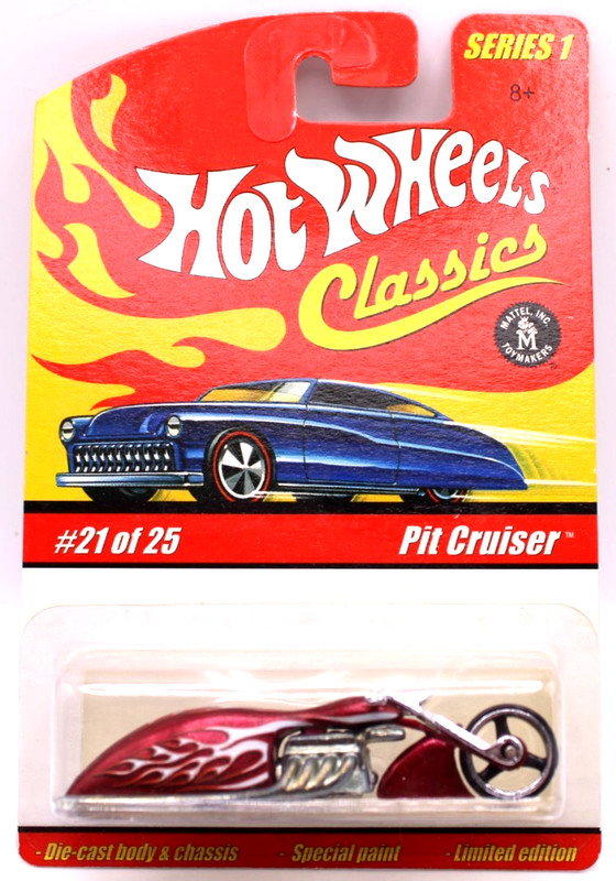 Hot Wheels Classics Series 1 #21 Pit Cruiser SF dk. red 3spkMC's