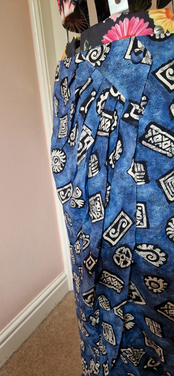 Vintage handmade wrap skirt size 10-12 sarong style 90's y2k image 2