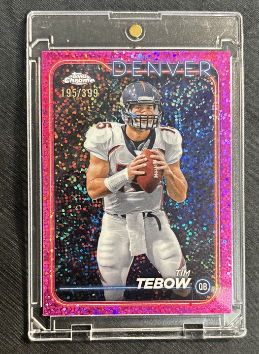 2024 Topps Chrome - Tim Tebow #66 Magenta Speckle Refractor /399