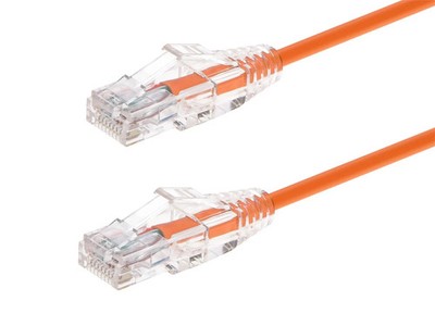 Monoprice Cat6 Ethernet Patch Cable - 0.5 feet - Orange | Snagless RJ45 Stranded