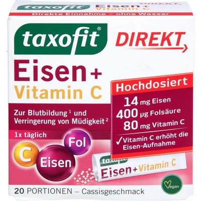 TAXOFIT Eisen+Vitamin C Direkt Granulat 1,5 g PZN 19080556