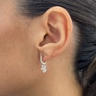 Diamond Earrings Pear & Round 0.7 Ct E-F VS1 Lab Created 14k White Gold — photo 5