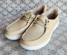 SKECHERS BOBS HANDS FREE SLIP INS Natural Canvas Skip Cute Spot Twist, Women's 8