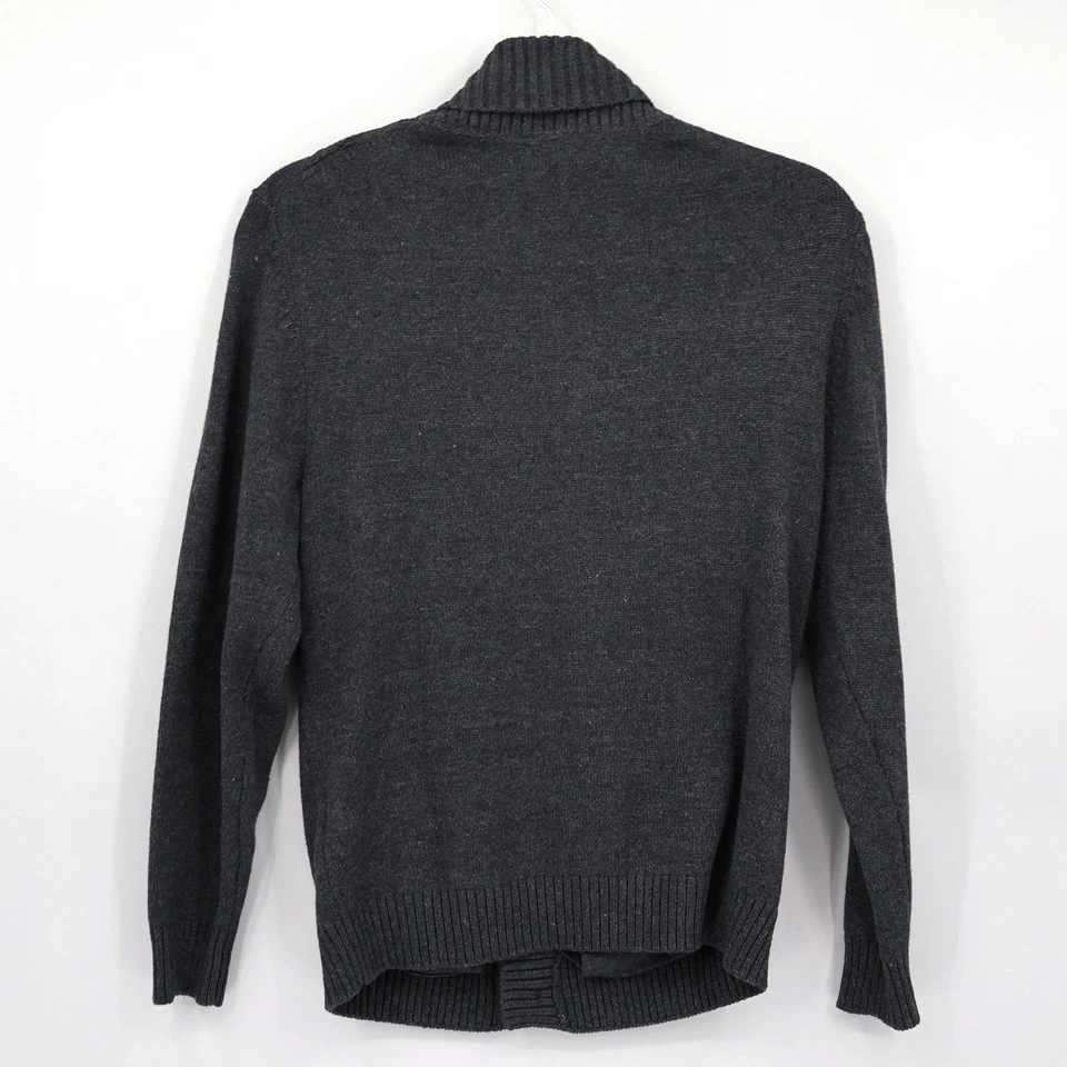 Cárdigan tejido con cable Roundtree & Yorke para hombre M gris pescador abuelo ecléctico nuevo con etiquetas Foto 3 de 4