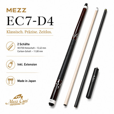 MEZZ EC7-D4 Queue WX700 12.42mm Kamui M Japan Billard Queue