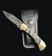 Buck 112 Ranger Knife Ram Horn Handle Folding Pocket Custom