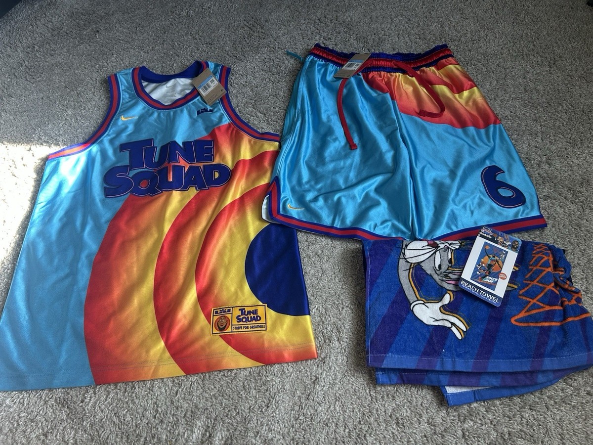 NIKE LeBron Space Jam Tune Squadセットアップ上下 NIKE LeBron James x Space Jam Basketball Jersey Tune Squad Blue