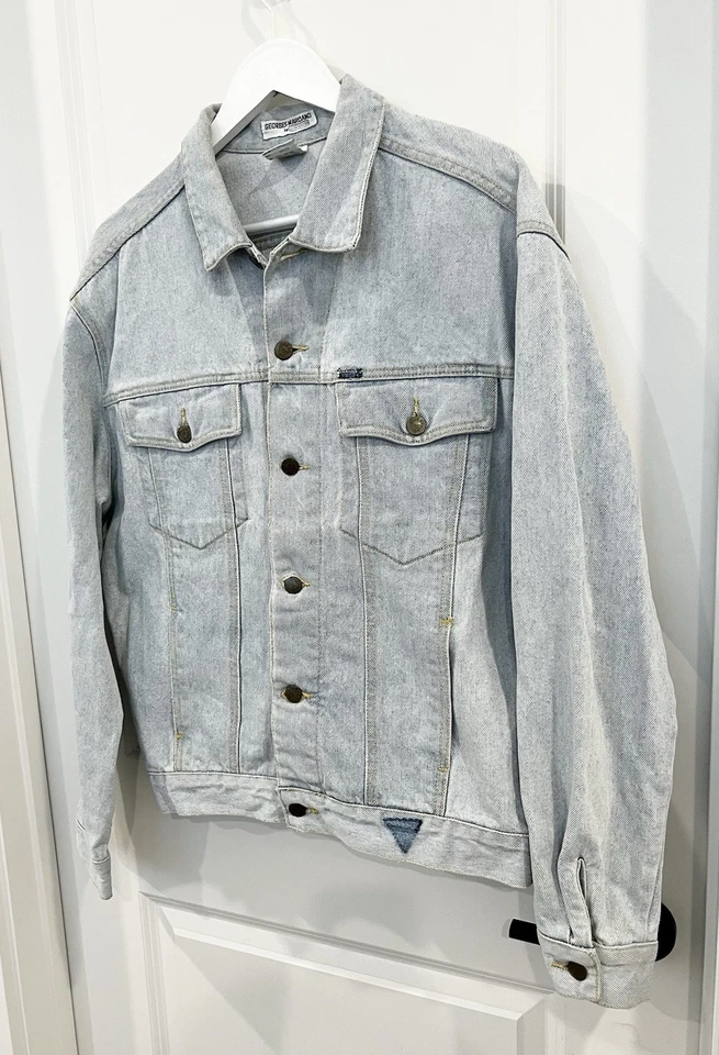 Vintage Guess Georges Marciano Jacket Men’s Large Denim Trucker Made USA 80s-90s - Image 3 of 4