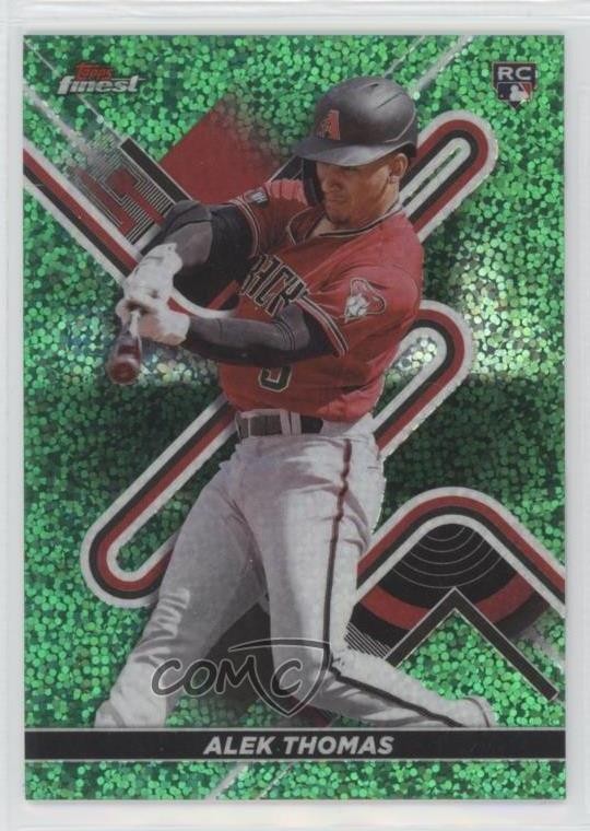 2022 Topps Finest Green Speckle Refractor 83/125 Alek Thomas #43 Rookie RC 0c3e