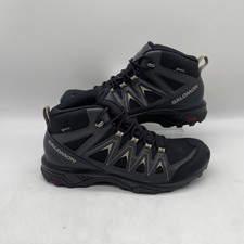 Salomon Mens X Braze GTX Mid Hiking Boots Shoes Black Grey UK 9 EU 43 1/3 New