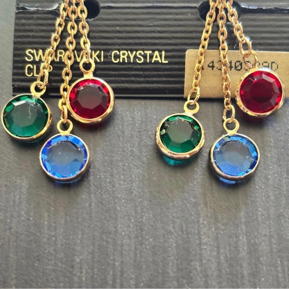 Swarovski Vintage SAVVY Necklace & Earring Set Multi-color Crystal | eBay