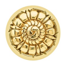 2" Dia. Polished Brass Ornate End Cap for 2" O.D. Tubing