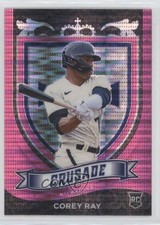 2021 Panini Chronicles Crusade Pink Pulsar Prizm Corey Ray #12 01ba