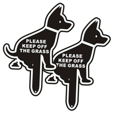 No Dog Poop Signs for Yard, 2 Pack Sturdy Aluminum Double Sided Please Black