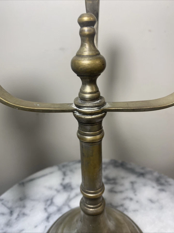 "Candelabro de cámara antiguo vintage con mango giratorio candelabro 10"" X 9""" Foto 4 de 4