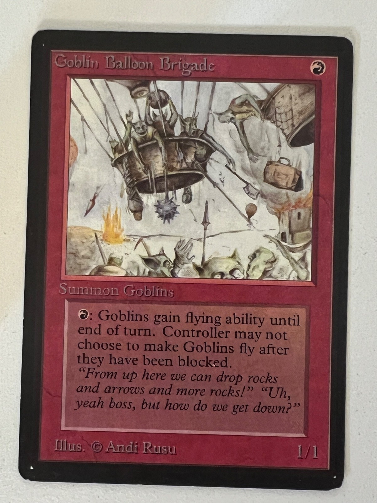 Magic the Gathering MTG Beta Goblin Balloon Brigade LP+  (Beta Bob)