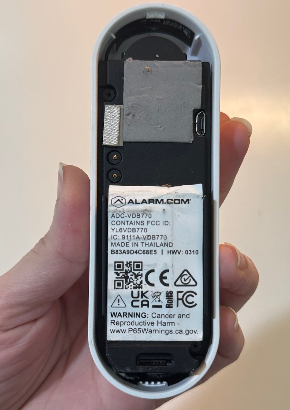 Alarm.com ADC-VDB770 Video Doorbell Camera – Good Condition