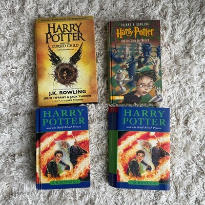 Lot of 4 Harry Potter books by JK Rowling, Hardback, Dust Covers FAST SHIP
