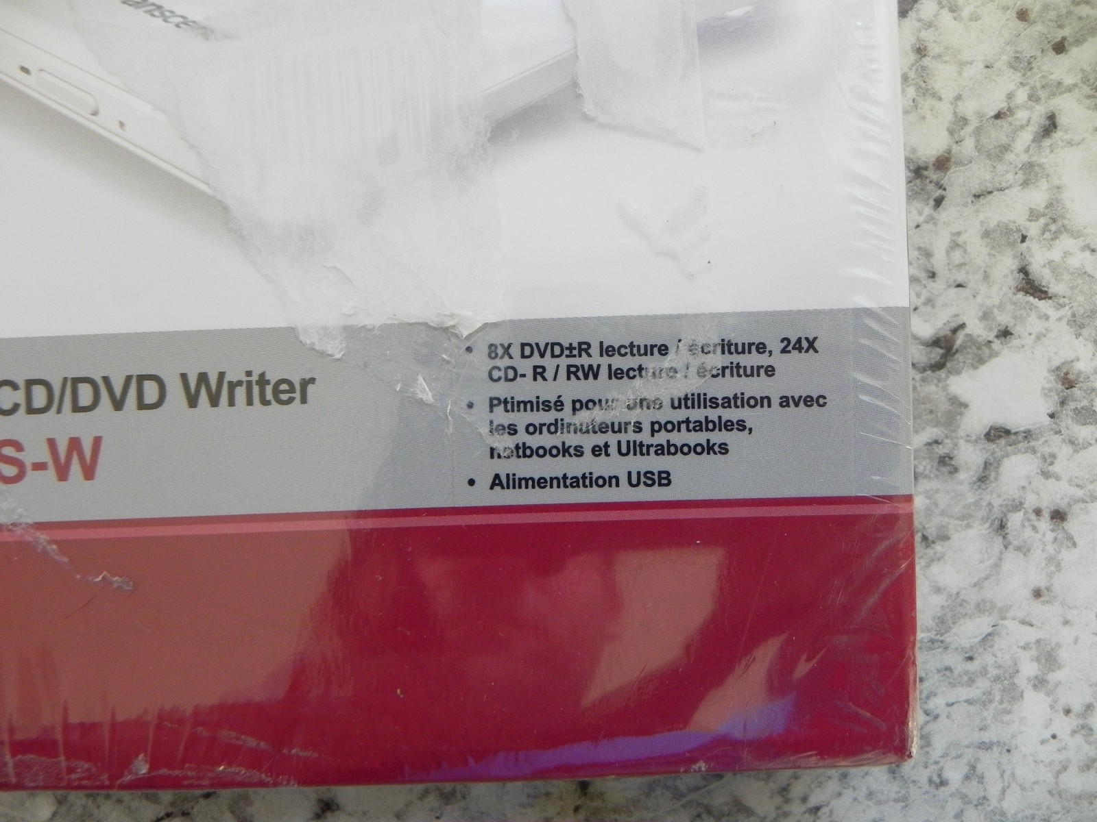 Transcend Portable CD/DVD writer 8XDVDS-W NIB