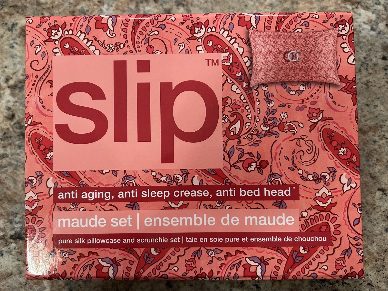 Slip Pure Silk Hero Set In Maude (Queen Silk Pillowcase &Scrunchies) NIB ~ $126