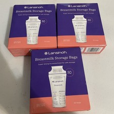 3 boxes of Lansinoh Breastmilk Storage Bags 50/CT PER BOX