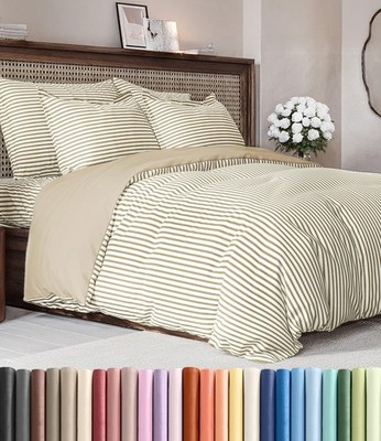 Duvet Cover Queen Size Set - Extra Soft Queen Size Duvet Cover 90 x 90 with 2...