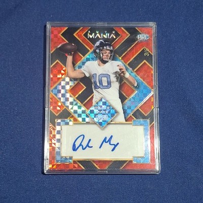 2023 WC Auto Mania Red Checkerboard Drake Maye 3/6  #AMSQ-A