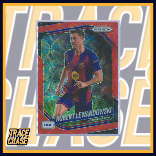 2025-26 Panini Prizm FIFA Soccer Robert Lewandowski Choice Red Prizm 45/88 #249