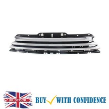 Front Grille Main Centre Matte Black With Chrome Fits Mini Clubman R55 2007-2014