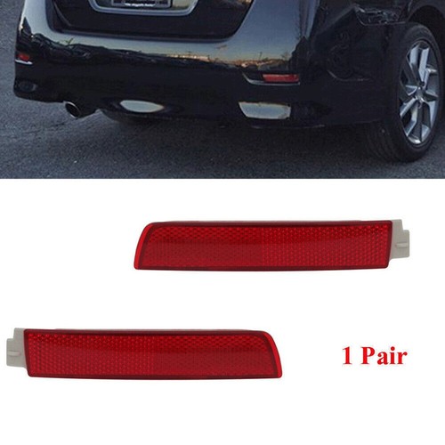 Red Rear Bumper Reflector Light for Nissan For Sentra Models 2013 2018 - Picture 2 of 12