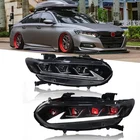 LED Projector Headlights Assembly for 2018-23 Honda Accord 10th Gen W/Animation